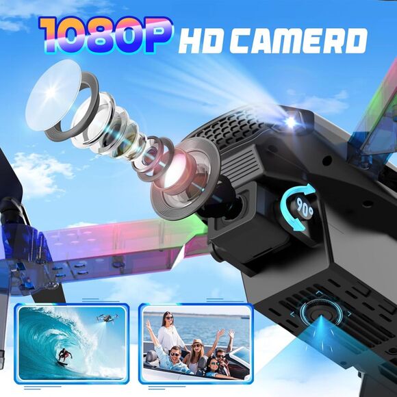 Mini Drone for Kids and Beginners, Quadcopter with LED Lights, 3D Flip - Picture 4 of 7